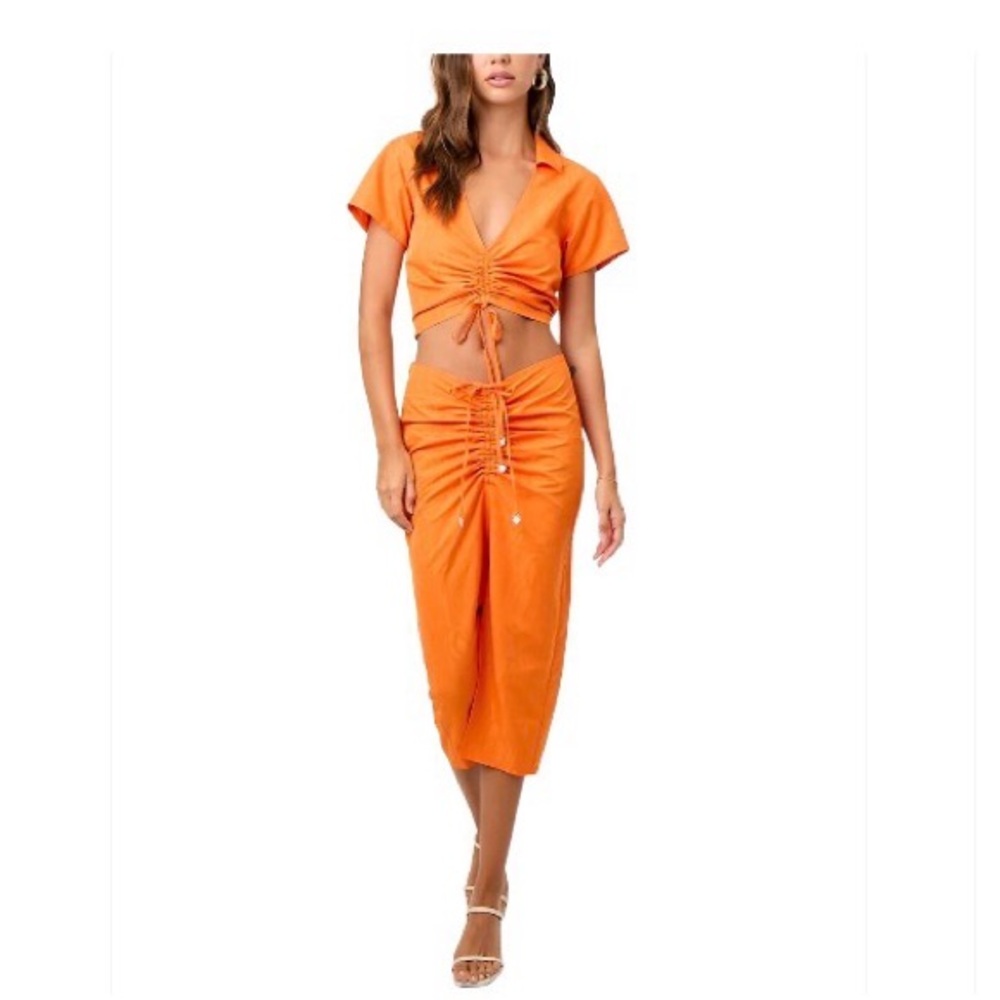 NWT La Porte Orange cover up set size M